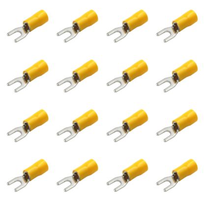 Picture of VINYL PRE-INSULATED FORK TERMINAL 4.3mm YELLOW - 1K/BAG