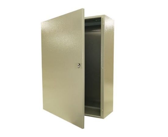 Picture of STEEL ENCLOSURE GREY LOCKABLE 1-KEY HOLE 250x200x150mm