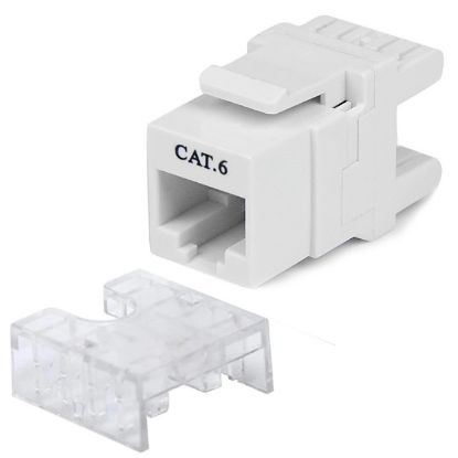 Picture of RJ45 KEYSTONE CAT6 SOCKET HORIZONTAL WHITE
