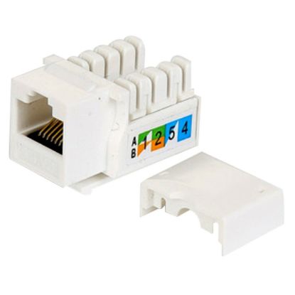 Picture of RJ45 KEYSTONE C5E HORIZONTAL 180' WHITE