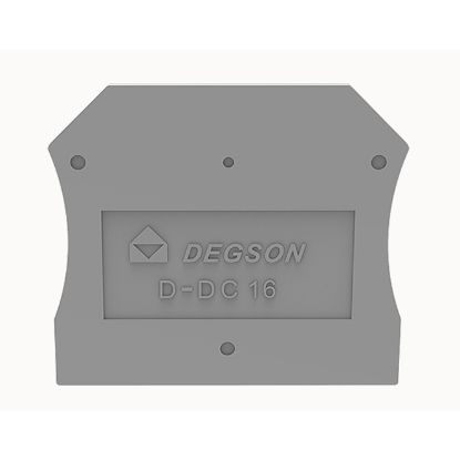 Picture of END PLATE / COVER GREY FOR DIN RAIL TERMINAL BLOCK