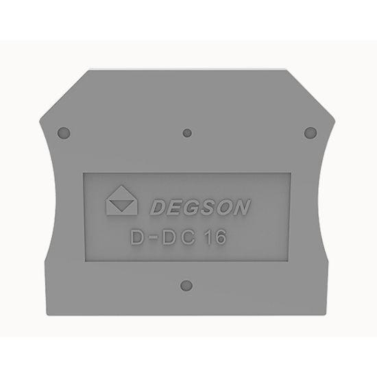 Picture of END PLATE / COVER GREY FOR DIN RAIL TERMINAL BLOCK