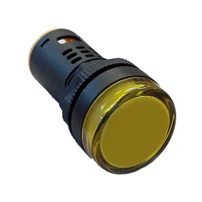 Picture of PILOT LIGHT HIGH YELLOW LED 22MM 230V AC/DC