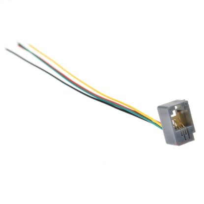 Picture of RJ9 MODULAR SOCKET 4P4C OPEN END WIRE