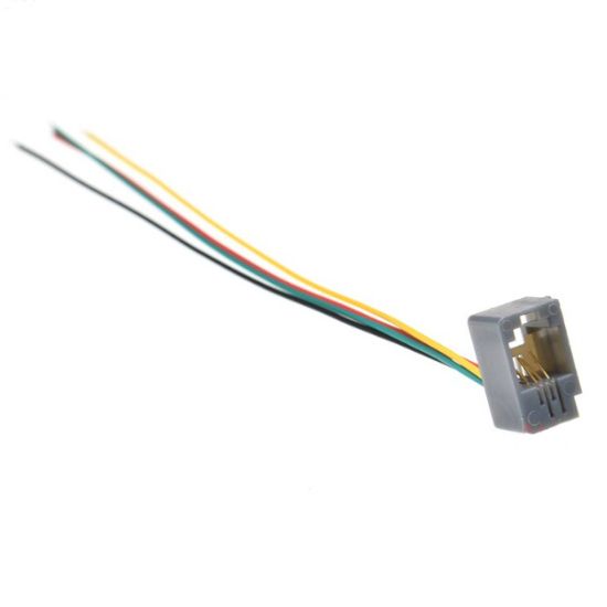 Picture of RJ9 MODULAR SOCKET 4P4C OPEN END WIRE